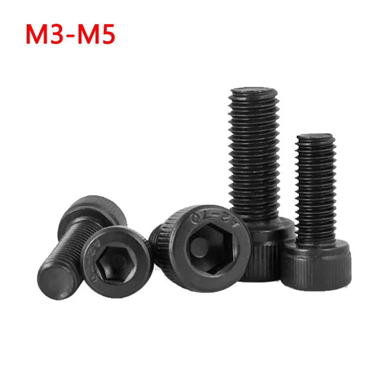 

Hexagon Socket Cap Head Screw Bolts M3 M4 M5 Black 304 A2 Stainless Steel
