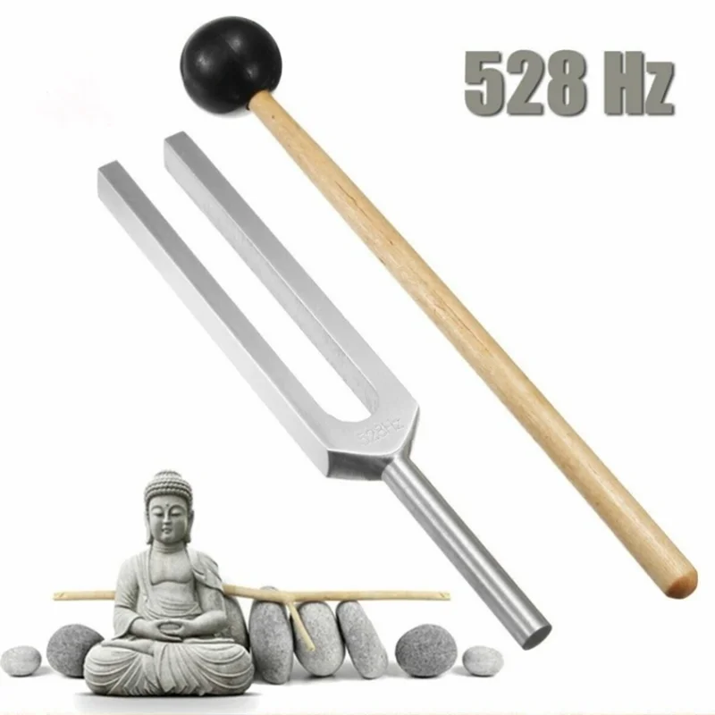Tuning Fork 528C 528HZ Tuner Mallet Set Repair Healing Nervous System Testing Health Care