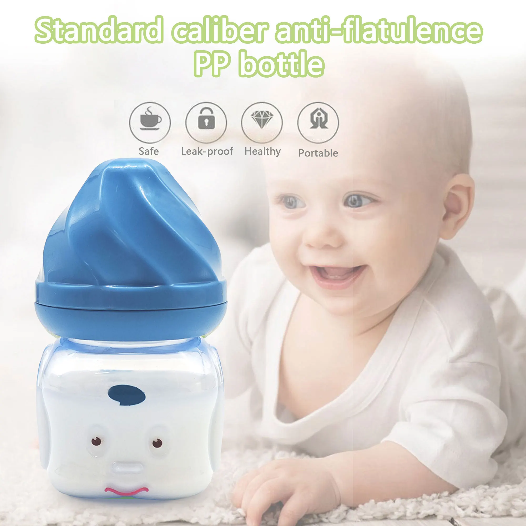 60ML Baby Newborn Mini Portable Feeding Nursing Bottle BPA Free Safe Infant Nursing Nipple Care Feeder Fruit Juice Milk Bottles