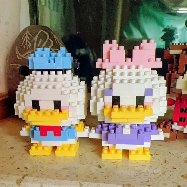 Disney Anime Princess Building Blocks Stitch Mickey Mouse mini Action toy Figures Blocks Toys Bricks Assemble Toys Kids Gifts 4