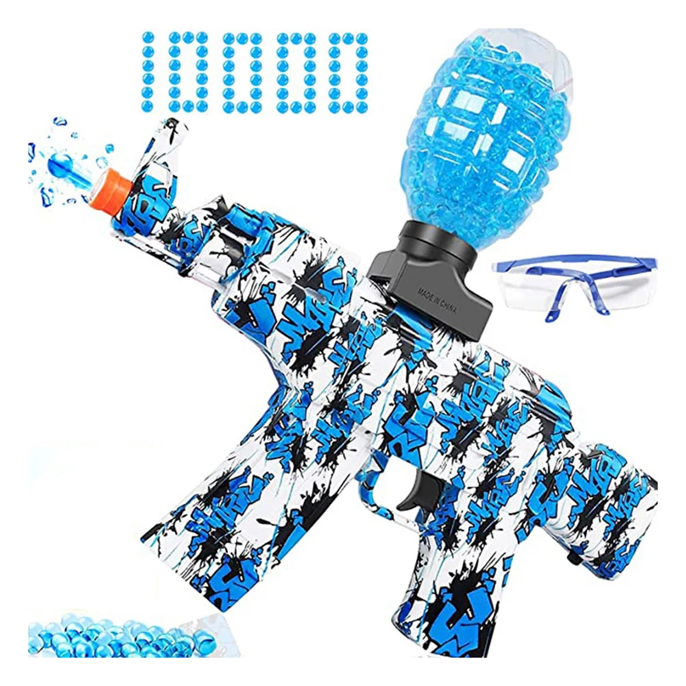 

AK47 Electric Splatter Gel Ball Blaster With 10000 Water Beads For Outdoor Activities Shooting Team Game Toy Gifts For Teens