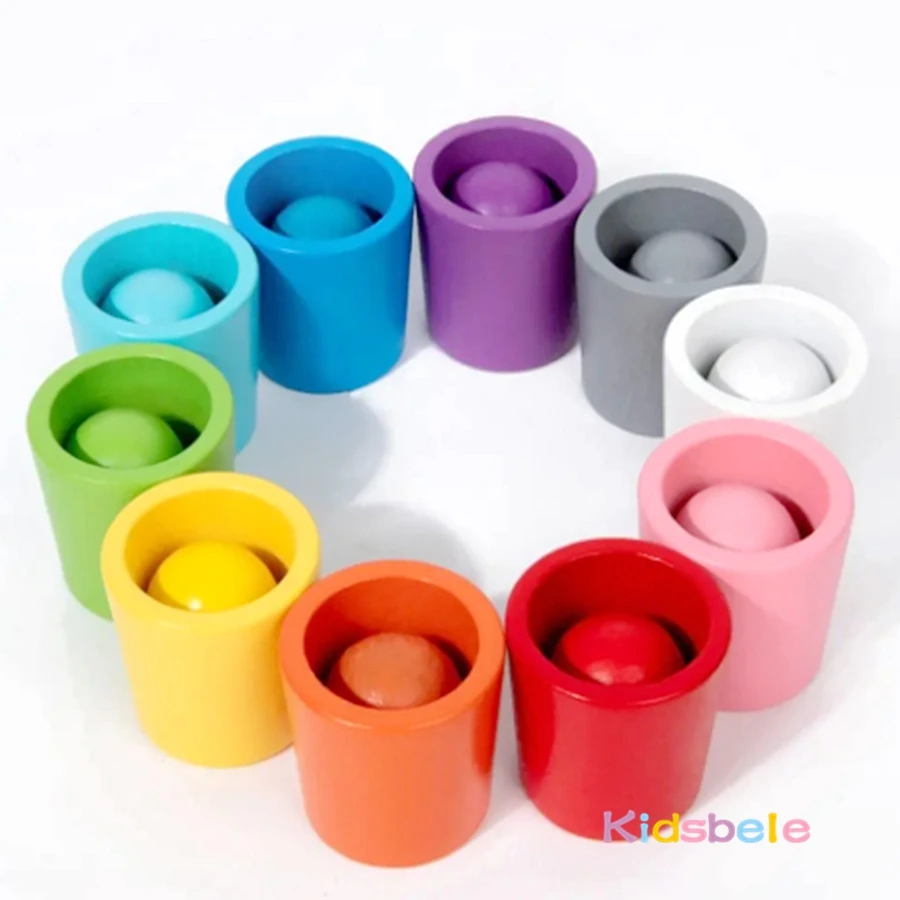 Jeu sensoriel montessori en bois pour tri et apprentissage bébé_voghion.com