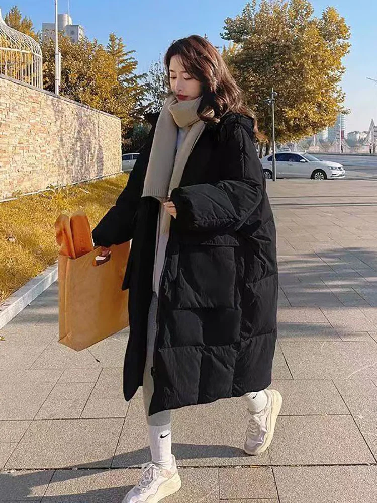 

Parkas Winter Coat Women Fall 2023 New Korean Fashion Oversized Jacket with A Hood Loose Coats Elegant Ladies Outerwear