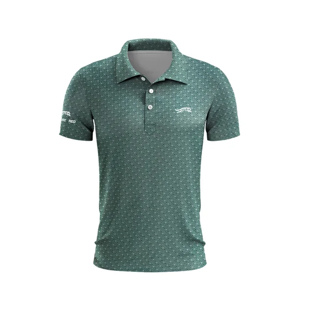 여름 골프 필수 아이템: 타이거 우즈 스타일의 레드 스팟 패턴 폴로 셔츠