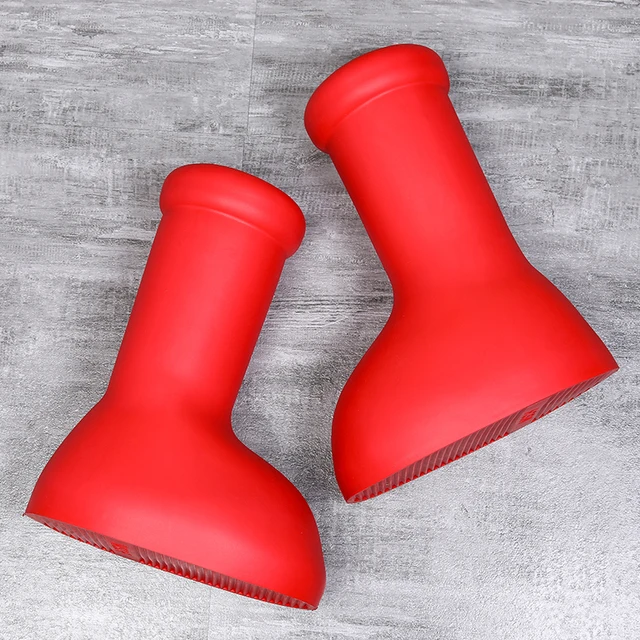 Fashion Men Boots 2023 Tavaszi Új Alkalmi Cipő Trend Nagy Piros Csizma Méretű Divat Tömör Hosszú Csizmák Kényelmes Sétáló - Image 5