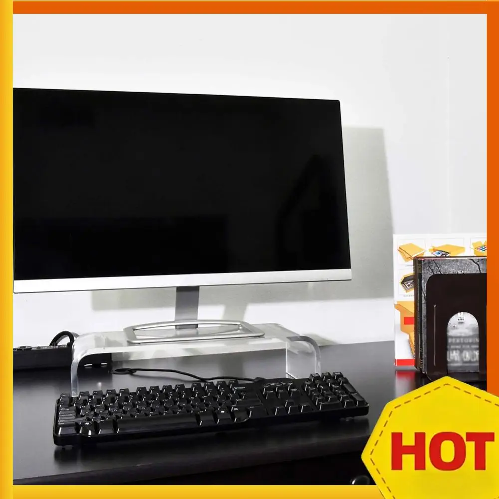 Acrylic Monitor Stand Laptop Stand Riser Desk Laptop/PC/Multimedia Monitor Stand Clear Computer Monitor Stand for Home Office