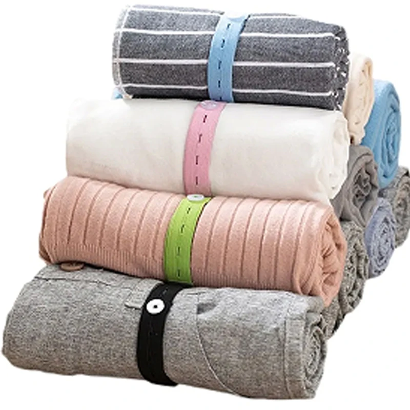 50/20/10Pcs Clothes Storag Straps Lazy Folding Clothes Artifact For Wardrobe Bra Socks Storage Roll Elastic Band Cabinets Drawer 3