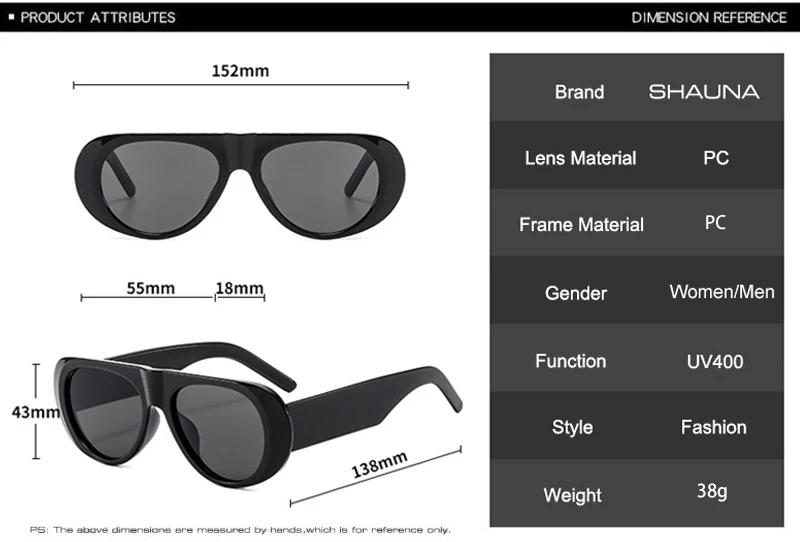 SHAUNA Retro Pilot Frauen Sonnenbrille Mode Candy Farbtöne UV400 Männer Trend Breite Beine Sonnenbrille – Detail 5