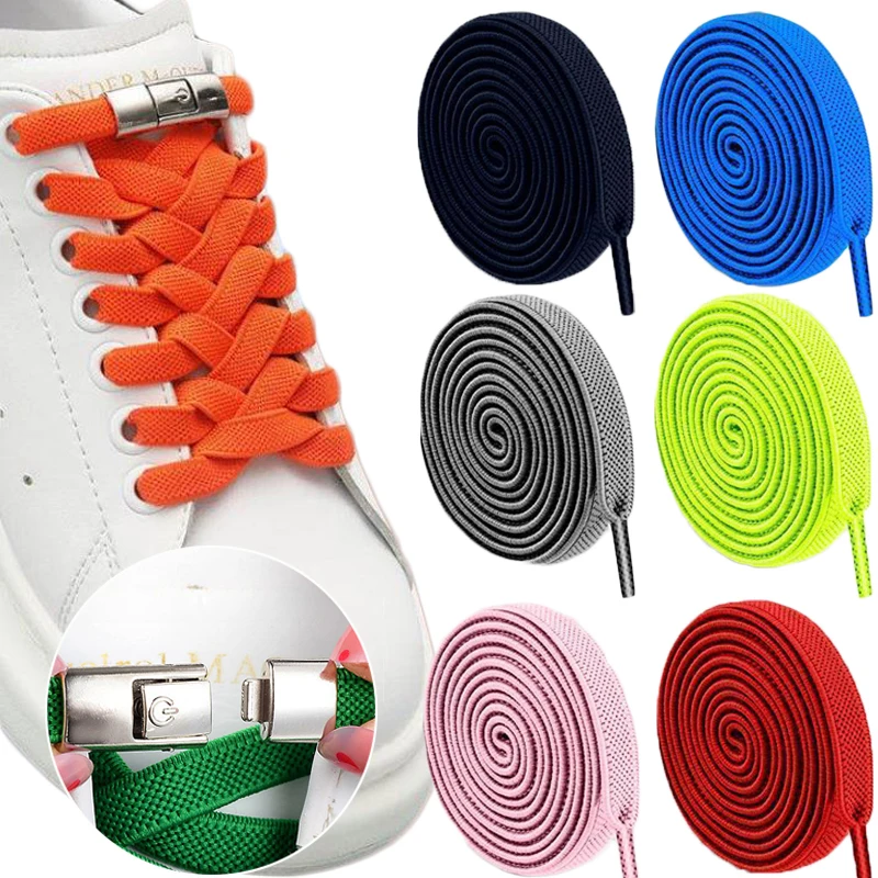 ColorfulPressLockShoelacesWithoutTiesElasticShoelaceNoTieShoe