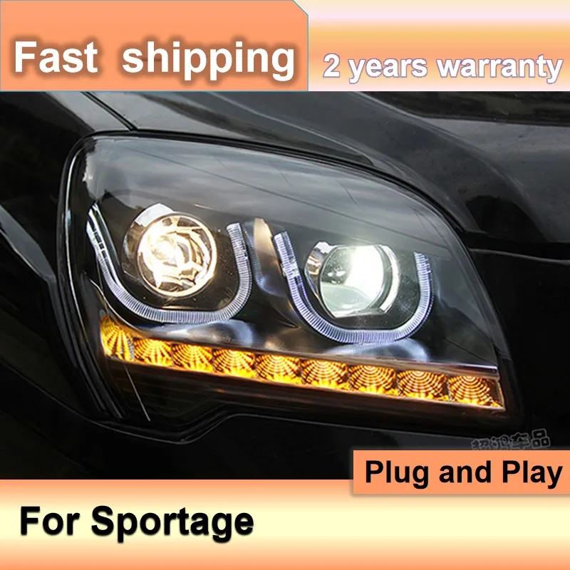 

Car Accessories for Kia Sportage Head Lamp 2007-2013 Sportage Headlight LED DRL Turn Signal High Beam Projector Lens