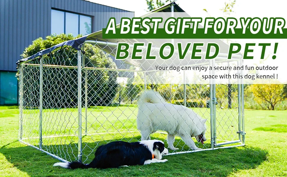 Petony Outdoor Dog Playpen Heavy Duty Dog Kennel House 01