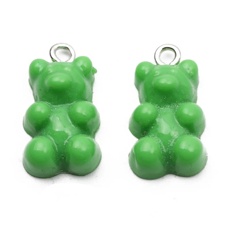 100 pçs mini resina gummy bear encantos do prego misturado iridescente ab  doce urso 7mm/9mm aurora urso peças do prego jóias que fazem o encanto do  prego - AliExpress