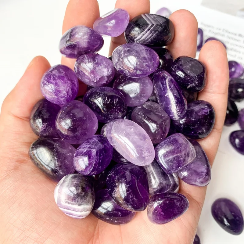 1.73Oz Amethyst Polished Stones Ideal for Aquarium Decor Jewelry Making & Diy Projects