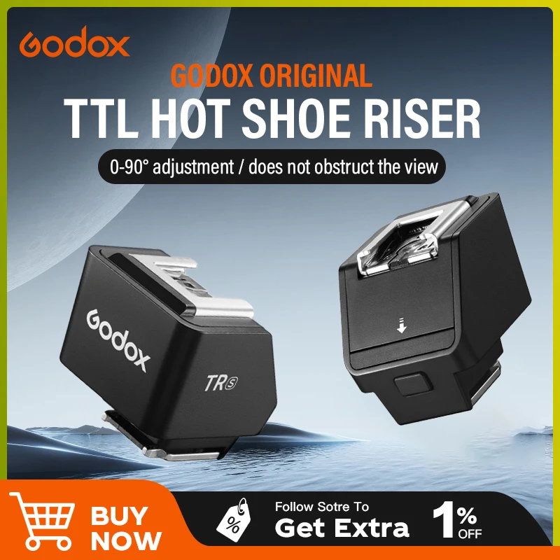 Godox TR-S Blitzschuh-Erweiterung – 30mm Höhenverlängerung Mit Neigemechanismus Für Sony Blitze