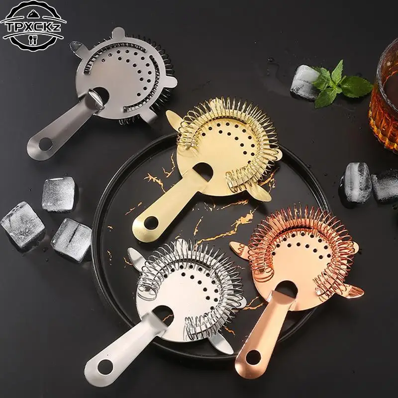 Bar Strainer Stainless Steel Cocktail Strainer Bar Sprung Cocktail Shaker Mixed Drink Bartender Professional Tools Kitchen, cocktail shaker strainer,cocktail bar tool set
