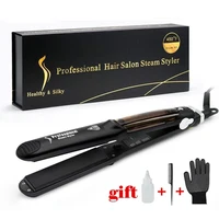 2 In 1 Professional Steam Hair Straightener Curler Fast Heating Tourmaline Ceramic For Salon Vapor Flat Irons Styling Tools 1