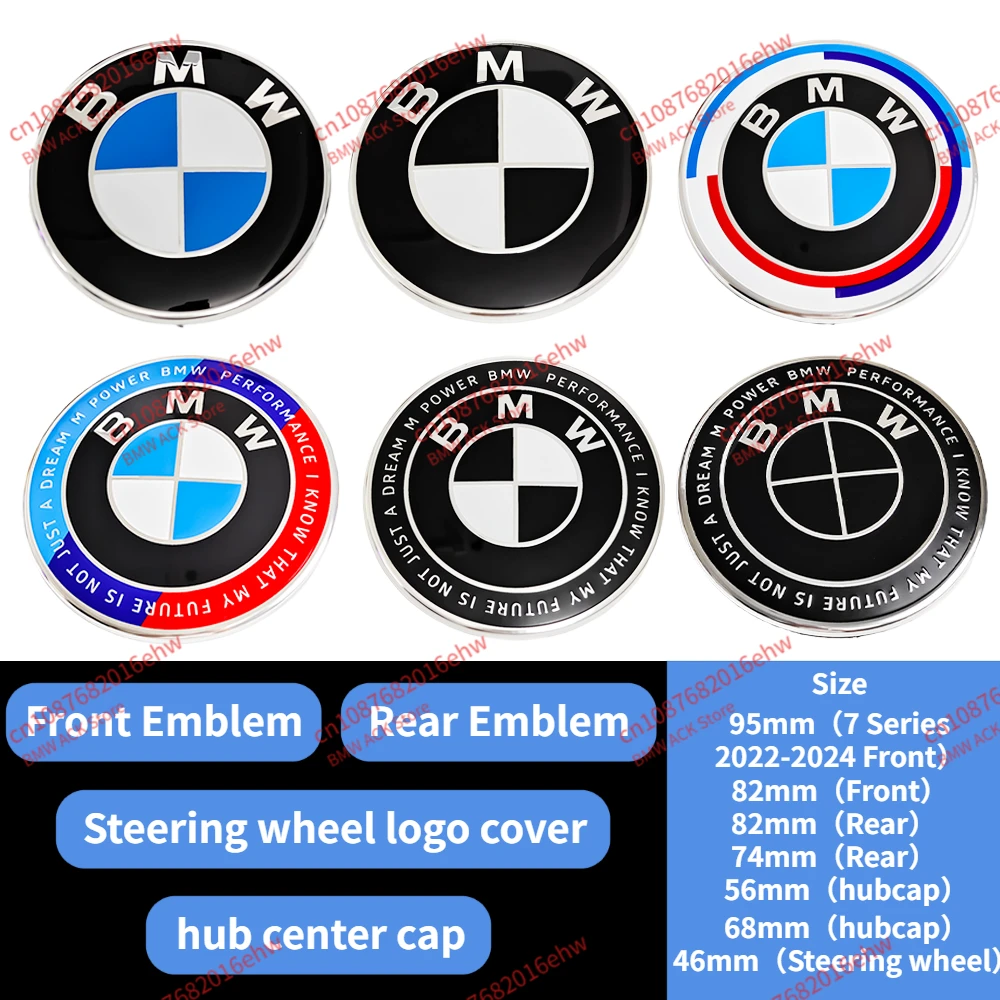 

Front Hood and rear trunk Emblem For BMW F45 E82 E88 E90 F20 F21 F52 F40 F32 F36 E60 E39 G31 G38 E63 E64 F06 F12 F13 F01 F02 F03