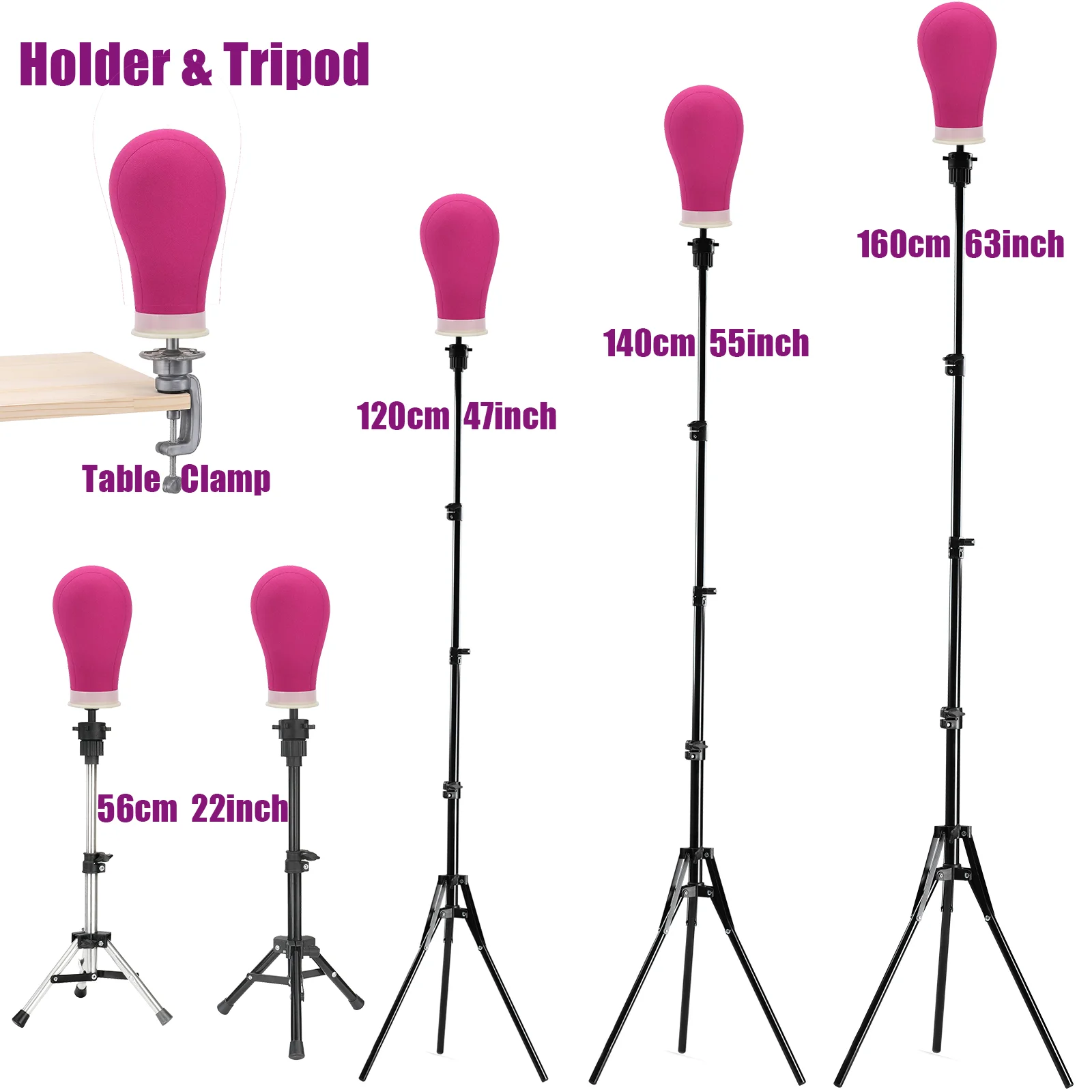 Wig Stand Wig Stand Holder Wig Head Mannequin Wig Storage Stand Mannequin Head Holder Mannequin Head Model Wig Supplies Training Head Kit Manikin head For Wigs Mannequin Head For Wig Making Stands Tripod Professional Styling Canvas Block