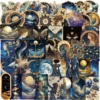 50pcs Retro Astronomy Universe Planets Stickers for Suitcase Phone Notebook Galaxy Moon Astrology Aesthetic Decals Sticker 1