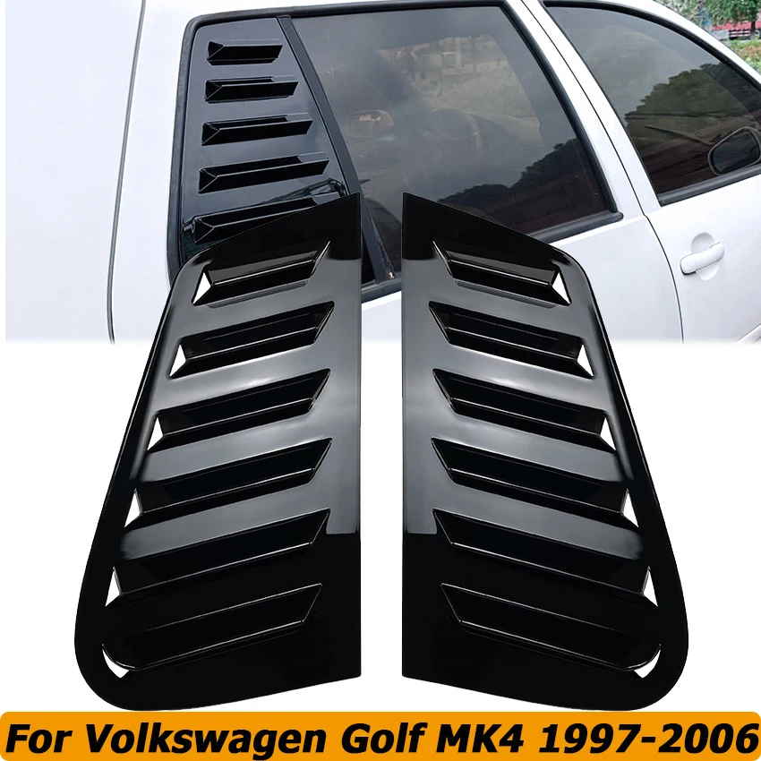 

For Volkswagen VW Golf MK4 1997-2006 Rear Window Shutter 1/4 Quarter Scoop Cover Louver Side Vent Trim Sticker Car Accessories