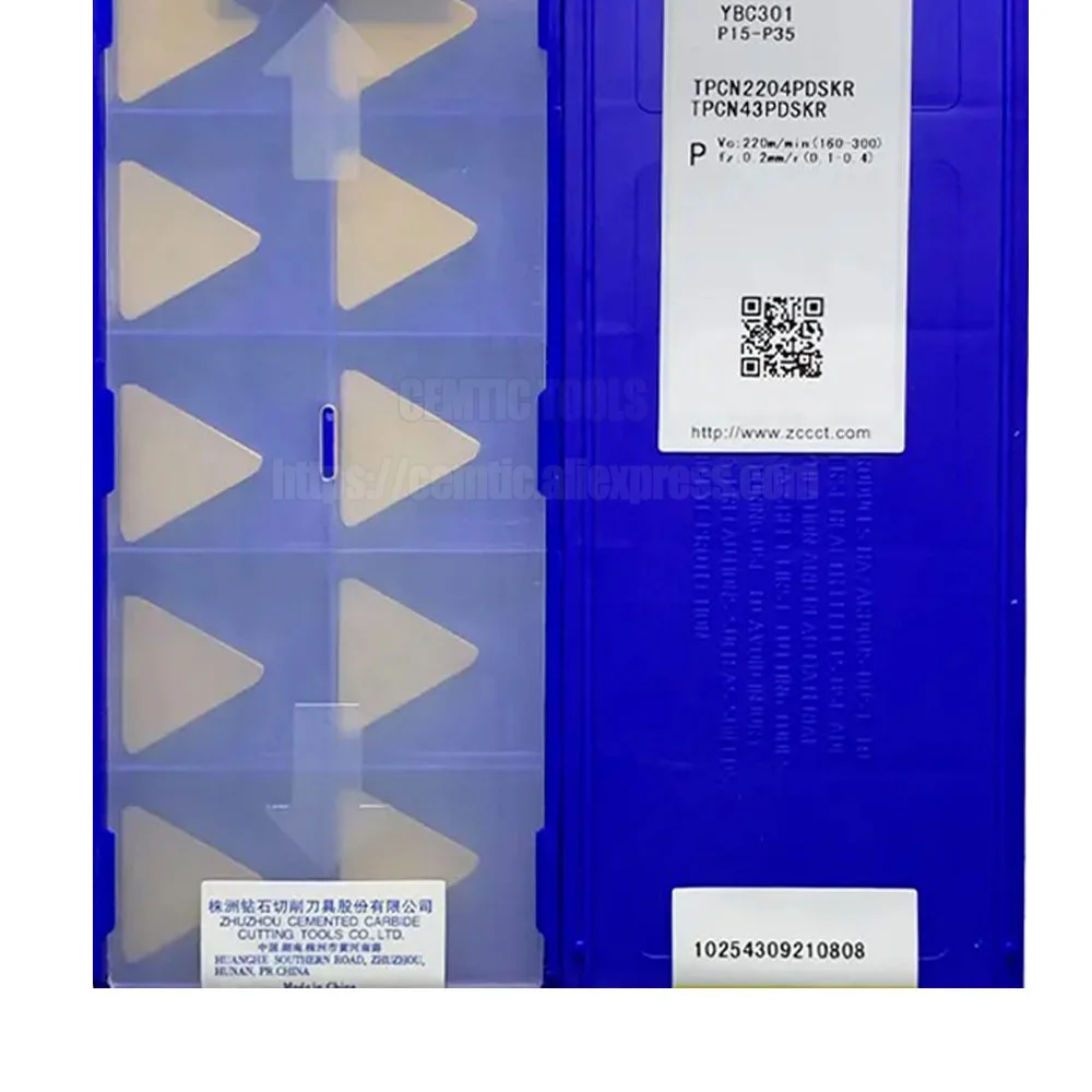 

Original ZCC Carbide Inserts TPCN TPCN2204 PDSKR TPCN2204PDSKR YC30S YBC301 Turning Tools Lathe Cutter CNC