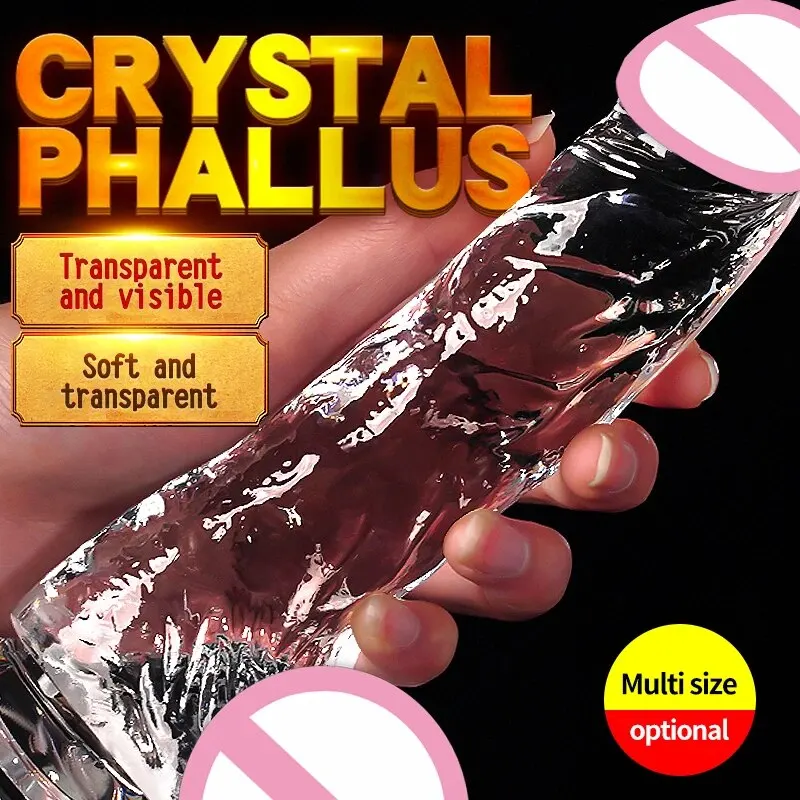 Soft Jelly Egg Dildo Penis Suction Cup Masturbator Orgasm SM Vaginal G-Spot Massage Butt Plug Anal Trainner Crystal Dildos Sex Toys
