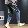 Distressed Denim Jeans Men Harem Hiphop Stretch Boys Ankle Length Pants Loose Plus Size 40 42 44 46 48 Teenagers Male Trousers 3