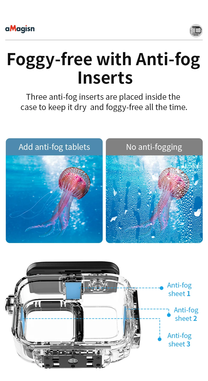 60 m wasserdichtes Gehäuse für Insta 360 Ace Pro 2/Ace Pro/Ace Anti-Scratch Diving Cover Sportkamera-Zubehör – Detail 8