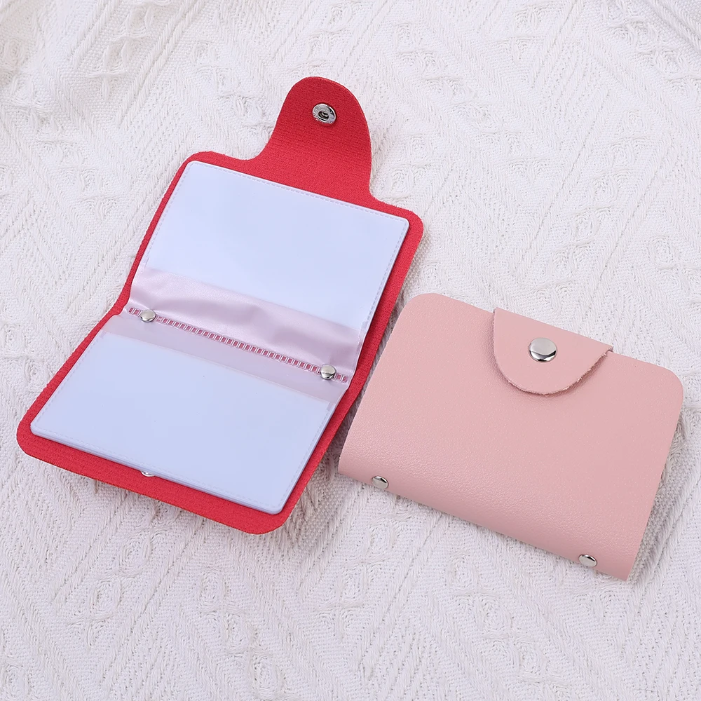 Premium PU Leather Card Holder Wallet with Large Capacity for Business & Credit Cards