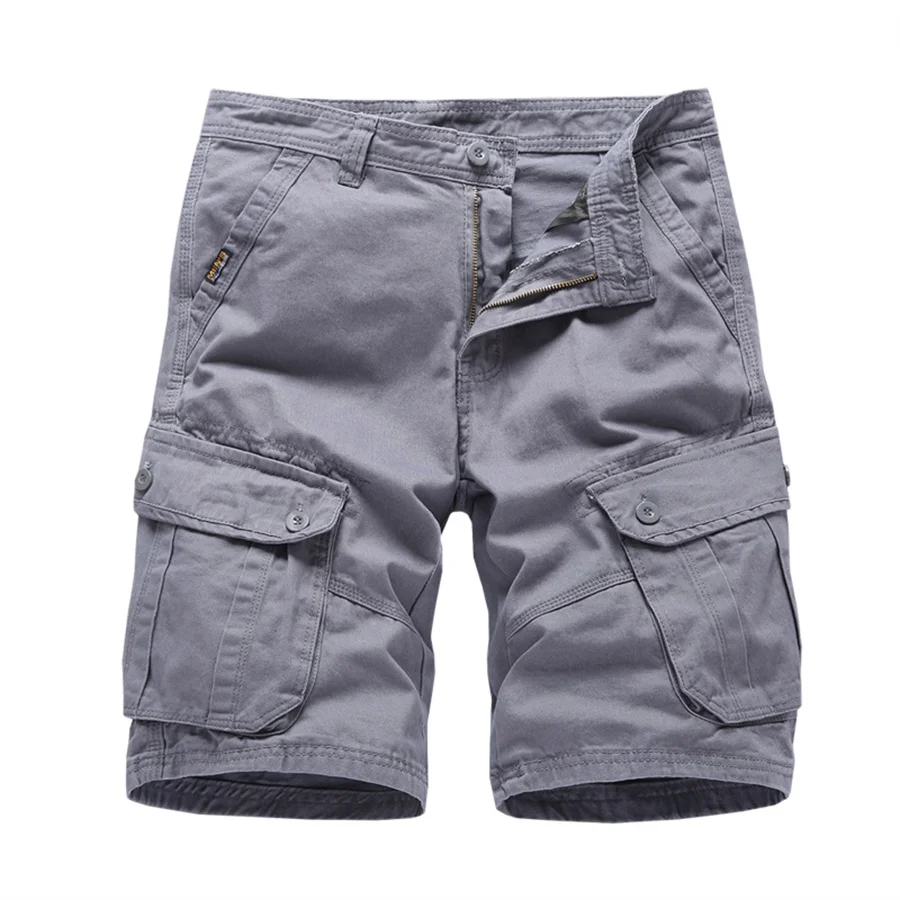 

2024 New Summer Men's Cargo Shorts Multi-Pocket Tactical Short Pants Men Cotton Loose Workwear Casual Streetwear Clothing