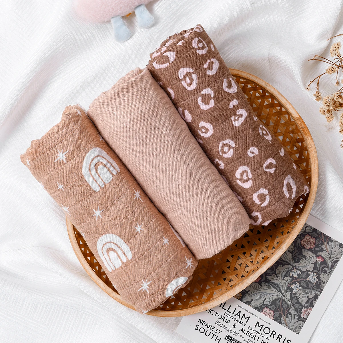 Bamboo Cotton Baby Muslin Swaddle Blanket Newborn Wrap Infant Quilt 120x110cm 3pcs Pack cotton blanket,cotton gauze blanket,cotton muslin blanket,cotton swaddle,swaddle blanket,custom blanket