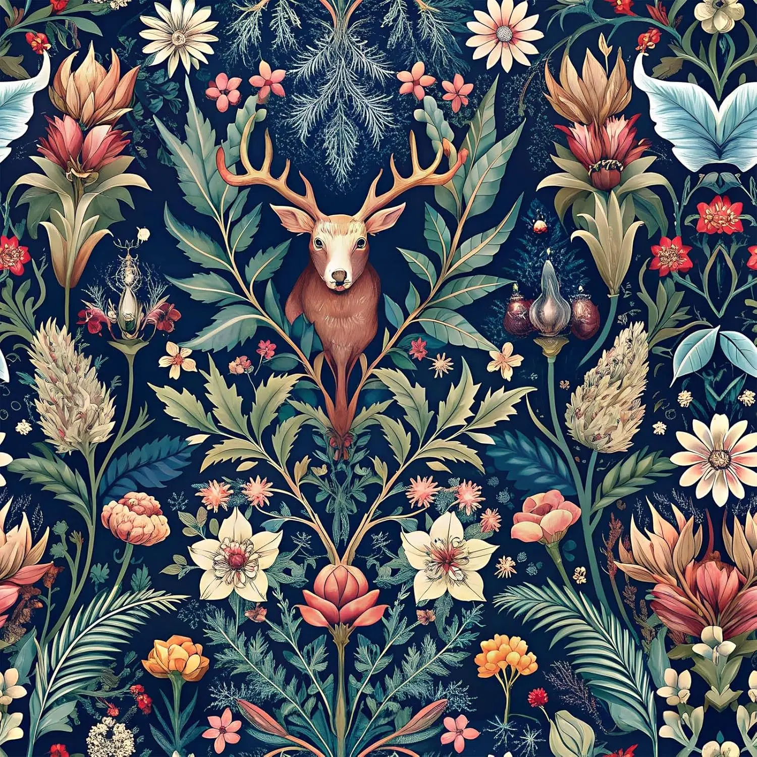Papier Peint Adhésif 3D - Motif Cerf H735 - Autocollant Mural Amovible - Neuf