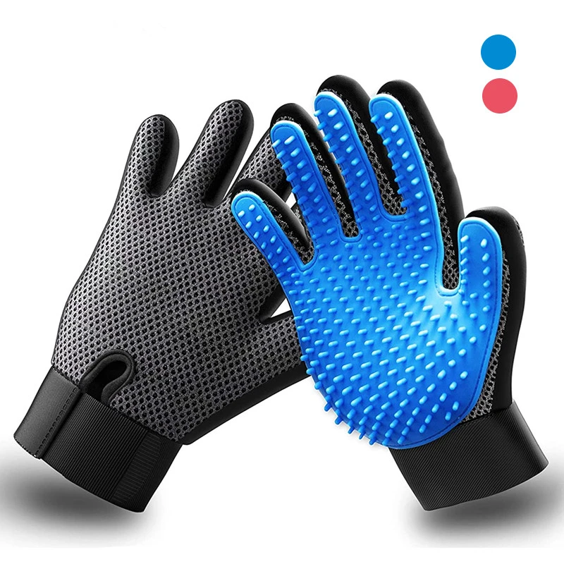 New Version Pet Grooming Gloves Bath Cleaning Supplies Deshedding Brush