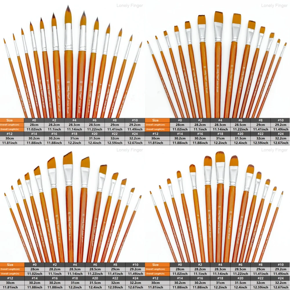 13 Pcs Professional Artist Paint Brush Set For Calligraphy & Art_voghion.com