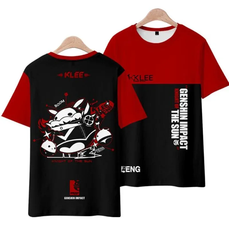 Genshin Impact 3D T Shirt Women Men Summer Fashion O-neck Short Sleeve Funny Tshirt Graphic Tees Streetwear Cosplay Costume 2024