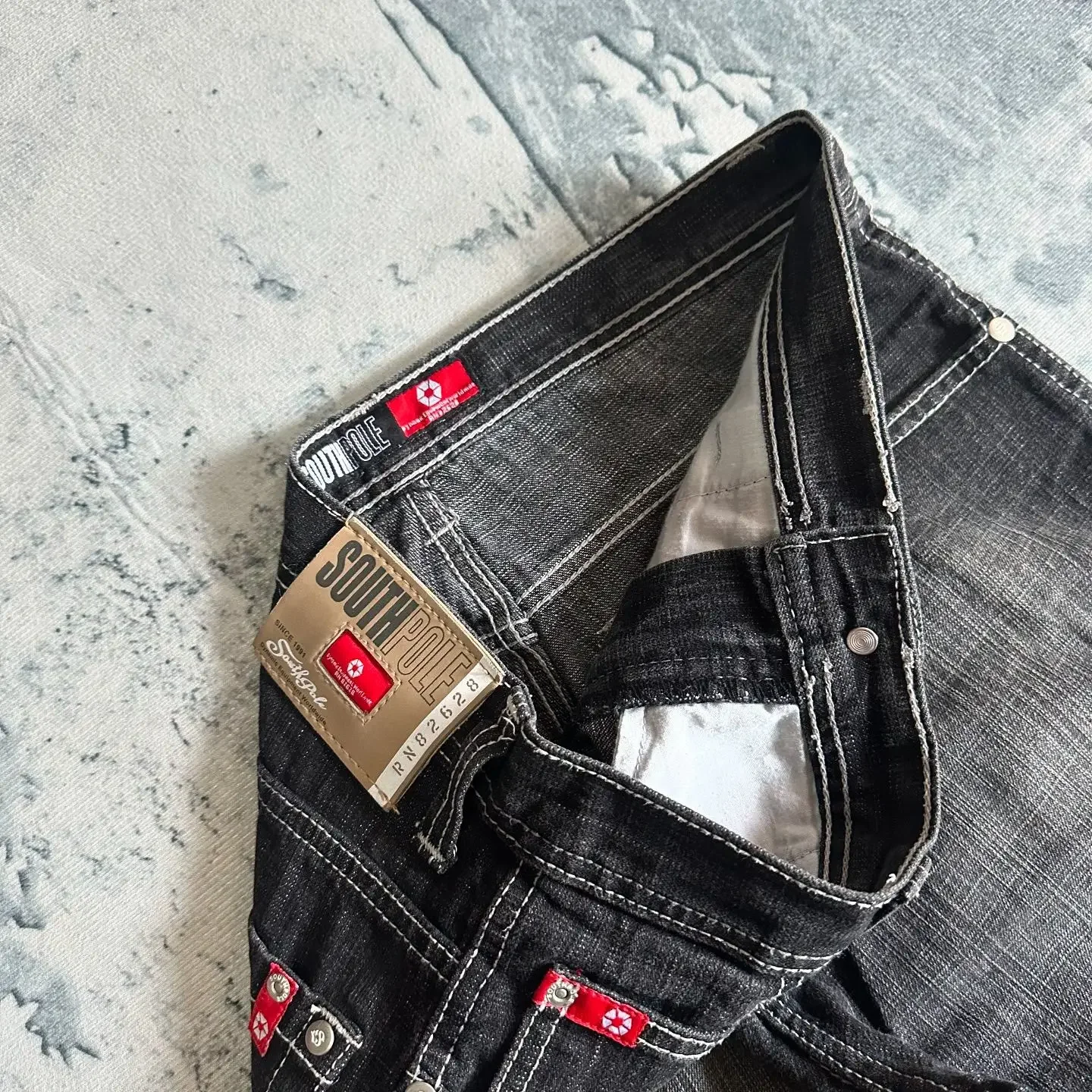 Y2K Southpole Streetwear Fashion New Multi-pocket Washed Baggy Jeans Men Women Hip-hop Casual Gothic High Waist Wide Trouser 4