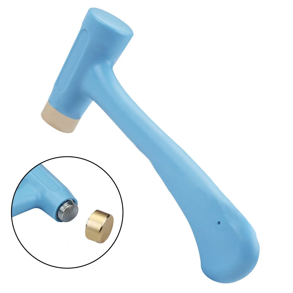 21CM Stamping Hammer Metal Stamping Hammer Brass Head Craft Printing Jewelry Making Tool DIY Hand Tools 6