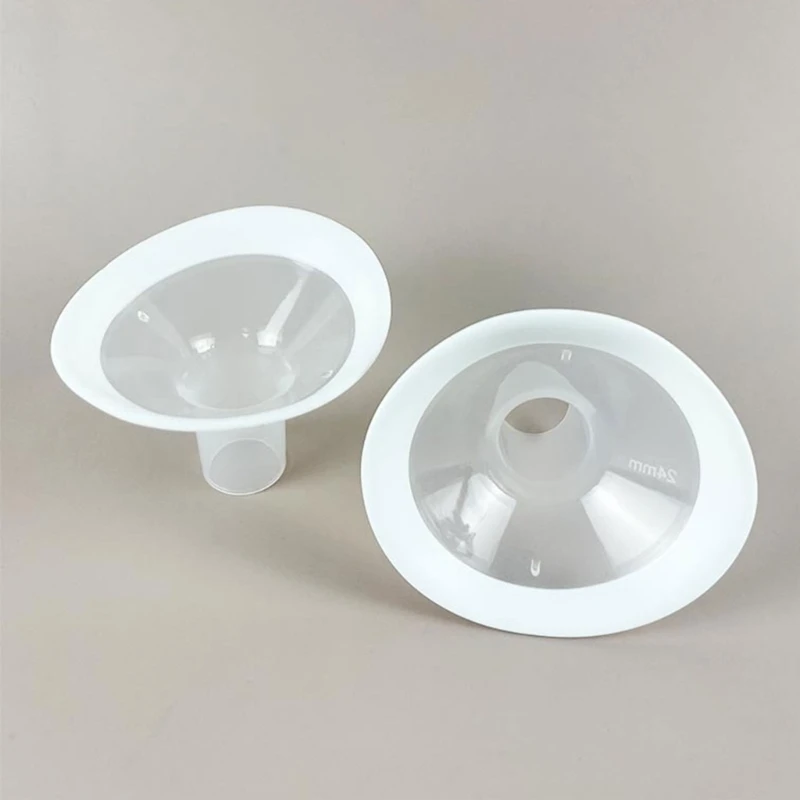 Upgrades Silicone Breast Pump Flanges Soft Edge Breast Shield 21/24mm Milk Pump Flanges Gentle Nursing Breast Shield A2UB 3