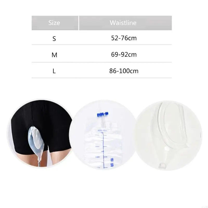 U2JD Silicone Urine Funnel Pee Holder Collector Catheter Wearable Incontinence Pants