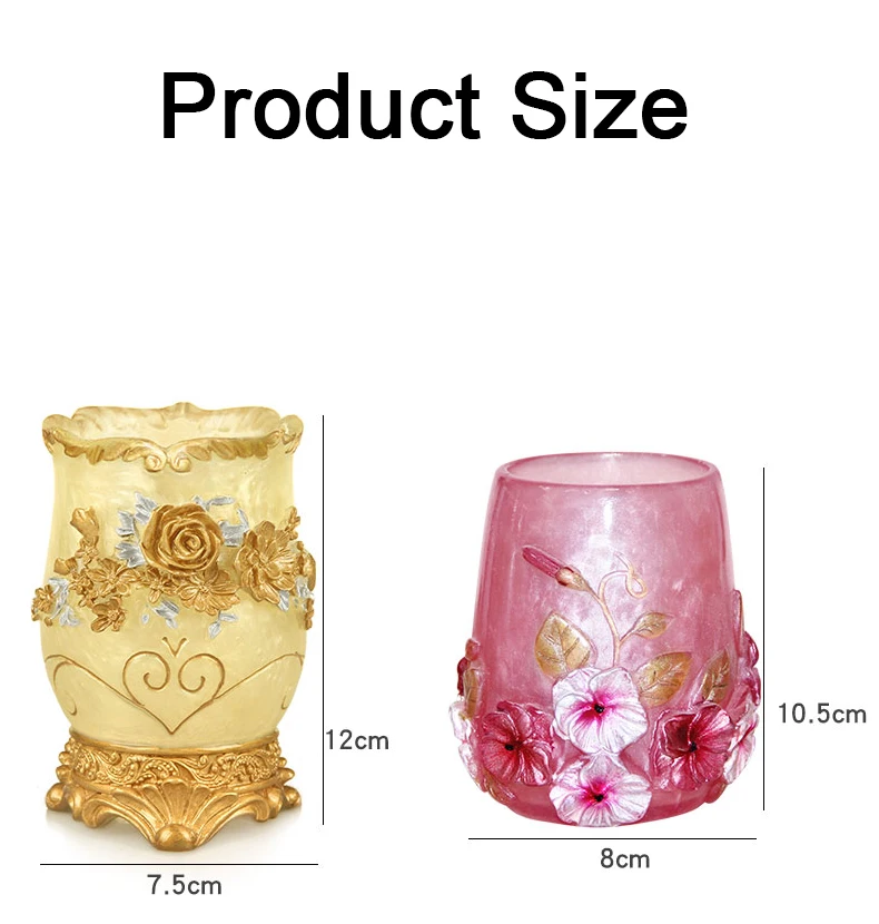 Badezimmer Becher Aus Kunstharz Mit Blumen Relief Design_voghion.com