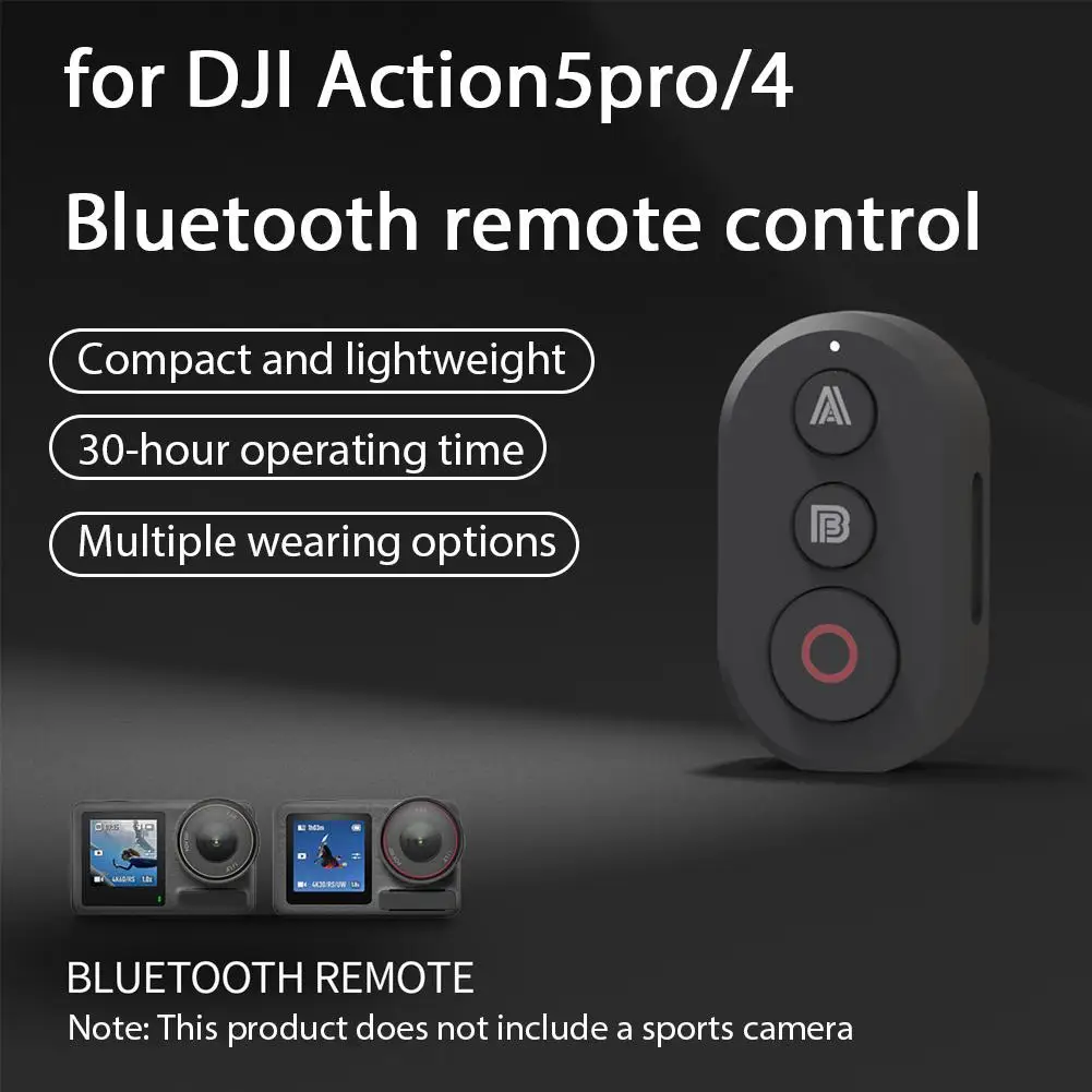 Bluetooth Remote Controller For DJI Osmo Action 5 Pro/4 Photography Shutter Release Button Controller Sports Camera Accessories