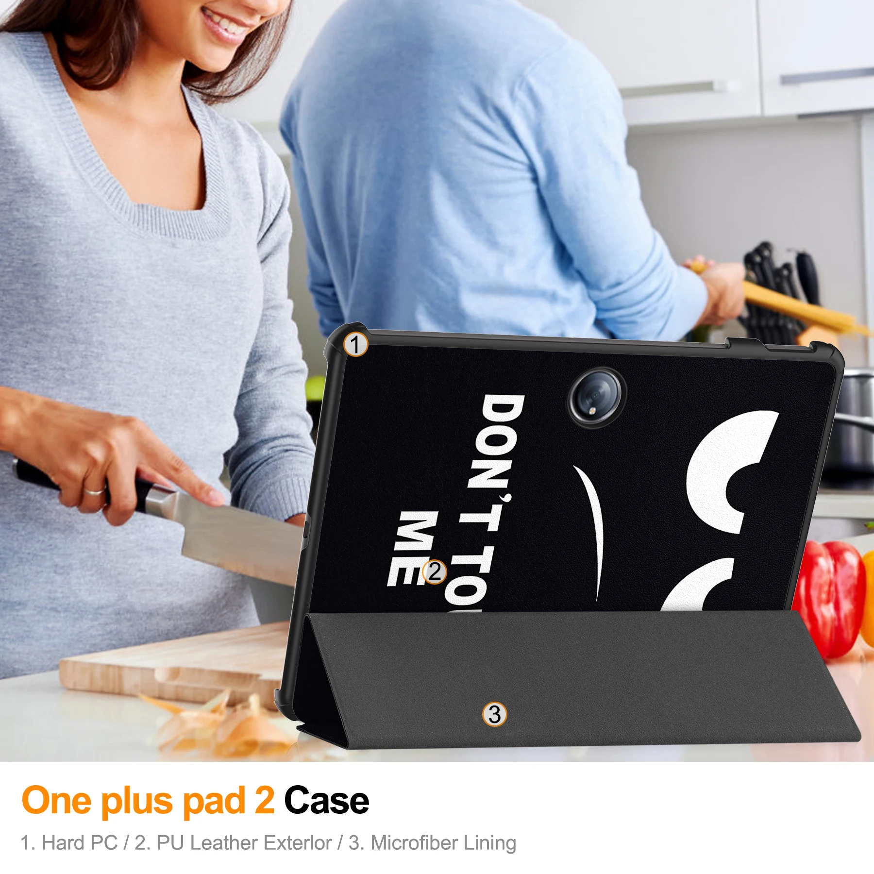 Premium Tri-fold Magnetic Case for 12.1 Inch Tablets - Hard Shell Flip Stand with Soft TPU Cover
