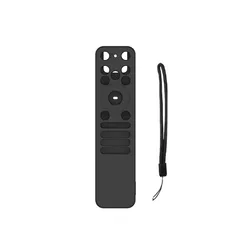 Silicone Shockproof Remote Control Protective Cover with Lanyard (Black)