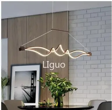 

Post-modern chandelier long table bar LED lamp modern minimalist creative office dining room bedroom chandelier lamps