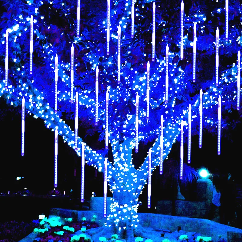 

1/2/3/4 Set Meteor Shower Rain String Fairy Lights Christmas Tree Decoration Outdoor Wedding Garden Street Garlands Curtain Lamp