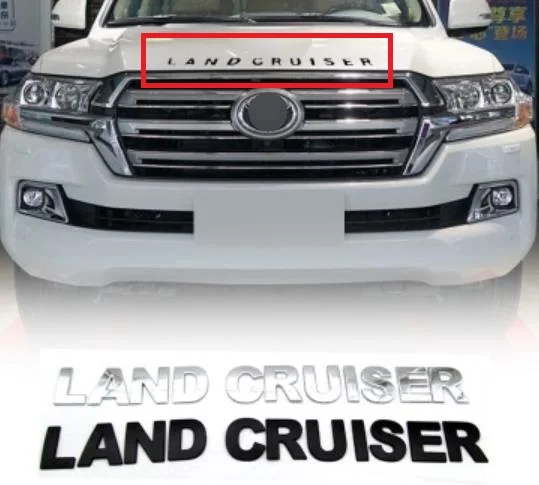

For Toyota Land Cruiser LC100 LC200 Prado 120 150 Car Metal 3D Letters Engine Housing Decorative Logo Modification Accessories