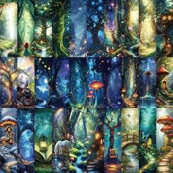 Mysterious Forest Landscape Art Bookmarks Set - Creative and Exquisite Multi - Color Decor Cards (30 - Pack) (30pcs)