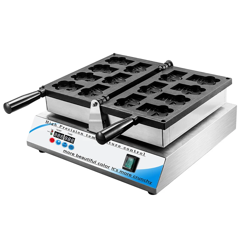7pcs Cat Claw Waffle Machine 1800W Cute Shape Animal Paw Waffle Machine 110V 220V Cartoon Pancake Pan 3
