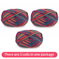 Colorful Gradient Yarn, 150g Milk Cotton for Handwoven Sweaters, Hats & Scarves (30 Yellow Lake Blue)
