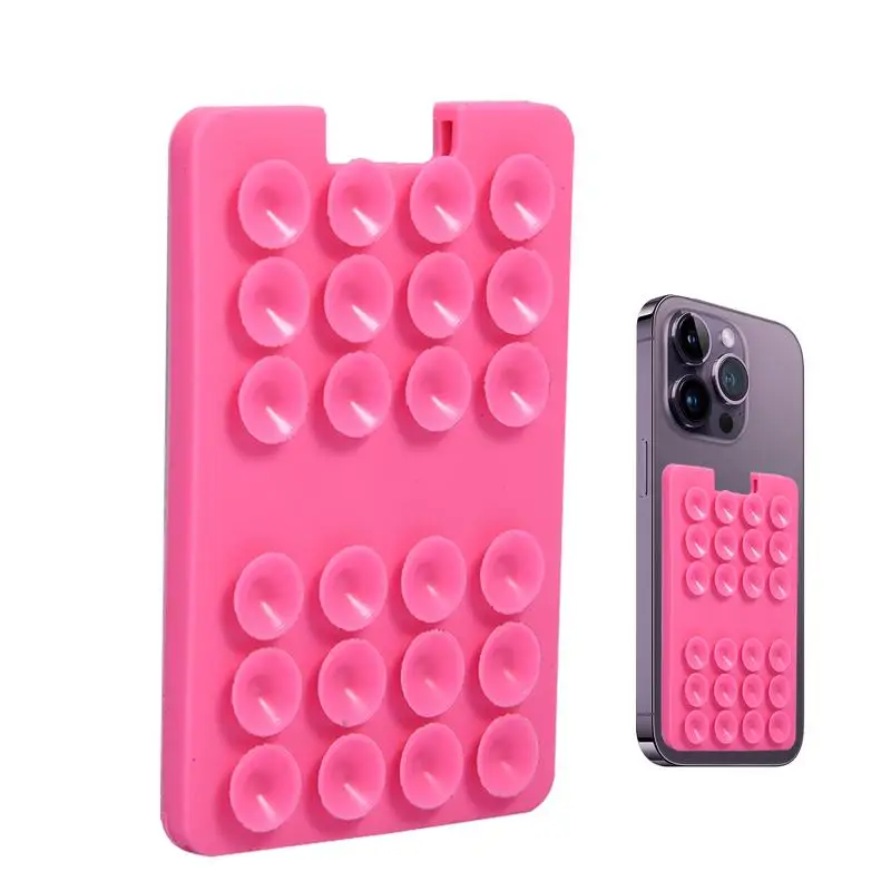 Suction Cup Card Holder For Phone Adhesive Card Mount For Phone Reliable Fixation Phone Holding Tool For Window Wall Shower 